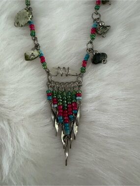Colorful Bead Fringe Kid’s Necklace